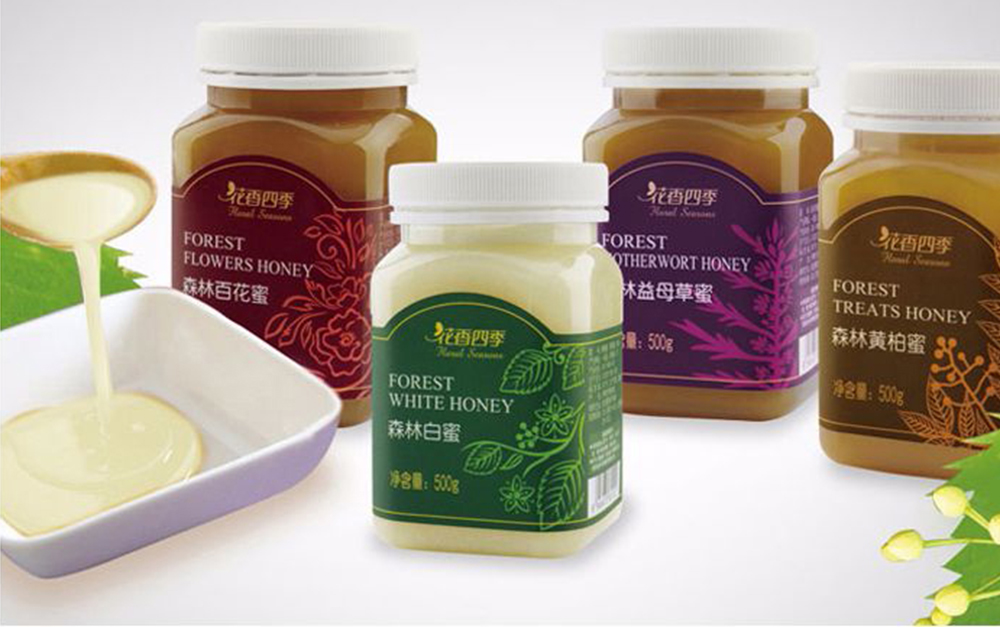 花香四时蜂蜜表包装设计